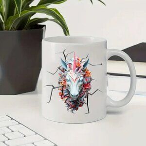 Unicorn Mug 3D Look Ceramic Contemporary Surreal 11 oz